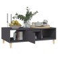 vidaXL Mesa de centro de madera contrachapada gris 103,5x60x35cm