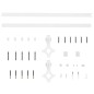 vidaXL Kit herrajes para puertas correderas de acero blanco 200 cm vidaXL Kit herrajes para puertas correderas de acero blanco 200 cm