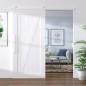 vidaXL Kit herrajes para puertas correderas de acero blanco 200 cm vidaXL Kit herrajes para puertas correderas de acero blanco 200 cm