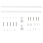 vidaXL Kit herrajes para puertas correderas de acero blanco 200 cm vidaXL Kit herrajes para puertas correderas de acero blanco 200 cm