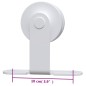 vidaXL Kit herrajes para puertas correderas de acero blanco 200 cm vidaXL Kit herrajes para puertas correderas de acero blanco 200 cm