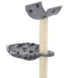 vidaXL Rascador para gatos con poste de sisal 105 cm huellas gris