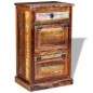 vidaXL Zapatero de 4 niveles con cajón madera maciza reciclada vidaXL Zapatero de 4 niveles con cajón madera maciza reciclada