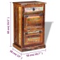 vidaXL Zapatero de 4 niveles con cajón madera maciza reciclada vidaXL Zapatero de 4 niveles con cajón madera maciza reciclada