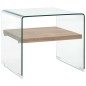 vidaXL Mesa de centro de vidrio templado transparente 50x50x45 cm vidaXL Mesa de centro de vidrio templado transparente 50x50x45 cm