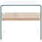 vidaXL Mesa de centro de vidrio templado transparente 50x50x45 cm vidaXL Mesa de centro de vidrio templado transparente 50x50x45 cm