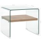 vidaXL Mesa de centro de vidrio templado transparente 50x50x45 cm vidaXL Mesa de centro de vidrio templado transparente 50x50x45 cm