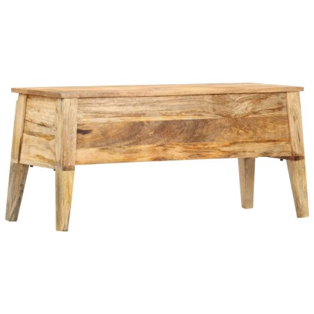vidaXL Caja de almacenaje de madera maciza de mango 99x35x48 cm