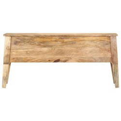 vidaXL Caja de almacenaje de madera maciza de mango 99x35x48 cm