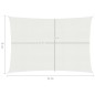 vidaXL Toldo de vela blanco HDPE 160 g/m² 6x8 m