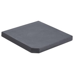 vidaXL Base con peso para sombrilla de granito negro cuadrada 25 kg