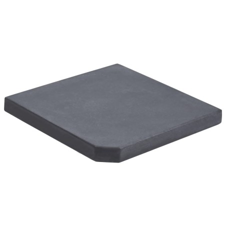 vidaXL Base con peso para sombrilla de granito negro cuadrada 25 kg
