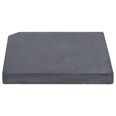 vidaXL Base con peso para sombrilla de granito negro cuadrada 25 kg