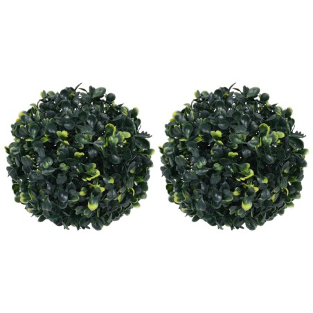 vidaXL Bolas de boj artificial 2 unidades 22 cm