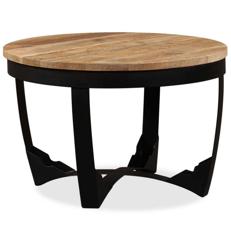 vidaXL Mesa de centro madera maciza de mango sin tratar 60x40 cm vidaXL Mesa de centro madera maciza de mango sin tratar 60x40 cm