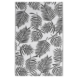vidaXL Alfombra de exterior PP negra 140x200 cm