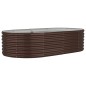 vidaXL Jardinera arriate acero recubrimiento polvo marrón 152x80x36 cm vidaXL Jardinera arriate acero recubrimiento polvo marrón 152x80x36 cm