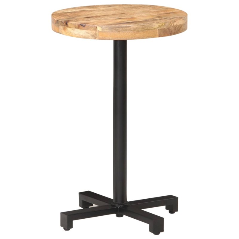 vidaXL Mesa de bistró redonda madera de mango rugosa Ø50x75 cm vidaXL Mesa de bistró redonda madera de mango rugosa Ø50x75 cm