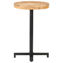 vidaXL Mesa de bistró redonda madera de mango rugosa Ø50x75 cm