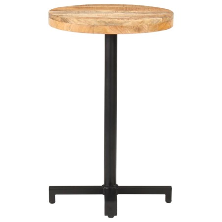 vidaXL Mesa de bistró redonda madera de mango rugosa Ø50x75 cm
