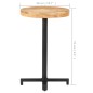 vidaXL Mesa de bistró redonda madera de mango rugosa Ø50x75 cm vidaXL Mesa de bistró redonda madera de mango rugosa Ø50x75 cm
