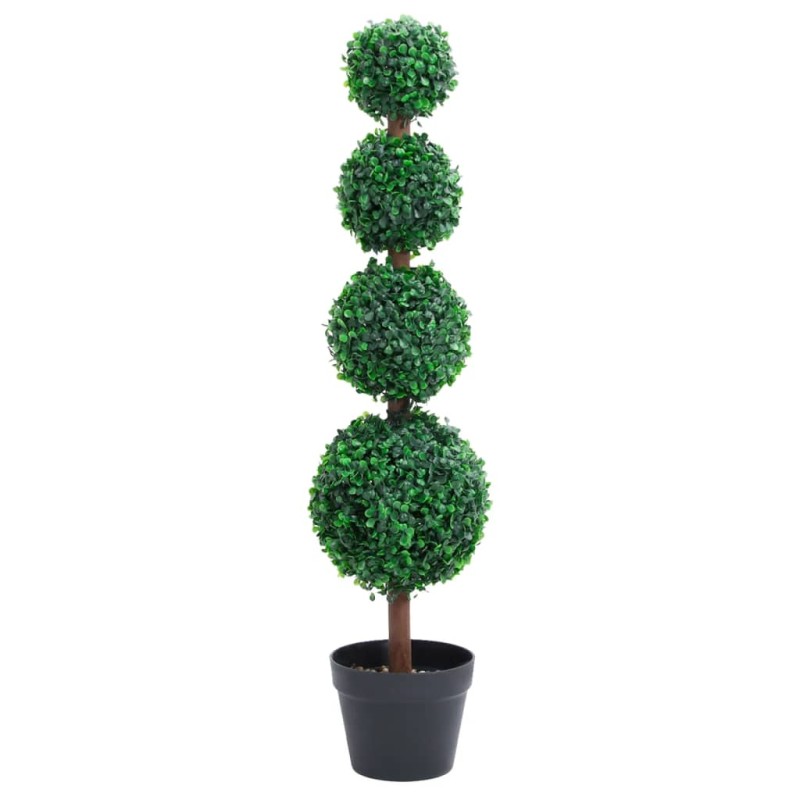 vidaXL Planta de boj artificial forma de bola con maceta verde 90 cm vidaXL Planta de boj artificial forma de bola con maceta verde 90 cm