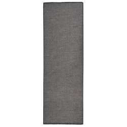 vidaXL Alfombra de exterior de tejido plano gris 80x250 cm