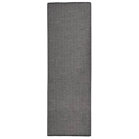 vidaXL Alfombra de exterior de tejido plano gris 80x250 cm