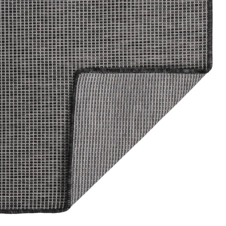 vidaXL Alfombra de exterior de tejido plano gris 80x250 cm