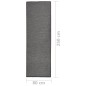 vidaXL Alfombra de exterior de tejido plano gris 80x250 cm vidaXL Alfombra de exterior de tejido plano gris 80x250 cm