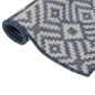 vidaXL Alfombra de exterior de tejido plano rayas azules 100x200 cm vidaXL Alfombra de exterior de tejido plano rayas azules 100x200 cm