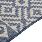 vidaXL Alfombra de exterior de tejido plano rayas azules 100x200 cm vidaXL Alfombra de exterior de tejido plano rayas azules 100x200 cm