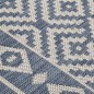 vidaXL Alfombra de exterior de tejido plano rayas azules 100x200 cm vidaXL Alfombra de exterior de tejido plano rayas azules 100x200 cm