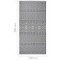 vidaXL Alfombra de exterior de tejido plano rayas azules 100x200 cm vidaXL Alfombra de exterior de tejido plano rayas azules 100x200 cm