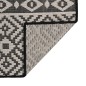vidaXL Alfombra de exterior de tejido plano rayas negras 80x150 cm vidaXL Alfombra de exterior de tejido plano rayas negras 80x150 cm
