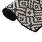 vidaXL Alfombra de exterior de tejido plano rayas negras 80x150 cm vidaXL Alfombra de exterior de tejido plano rayas negras 80x150 cm