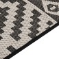 vidaXL Alfombra de exterior de tejido plano rayas negras 80x150 cm vidaXL Alfombra de exterior de tejido plano rayas negras 80x150 cm