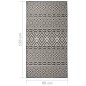 vidaXL Alfombra de exterior de tejido plano rayas negras 80x150 cm vidaXL Alfombra de exterior de tejido plano rayas negras 80x150 cm