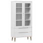 vidaXL Mueble vitrina MOLDE madera maciza de pino blanco 90x35x175 cm vidaXL Mueble vitrina MOLDE madera maciza de pino blanco 90x35x175 cm
