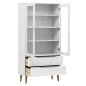 vidaXL Mueble vitrina MOLDE madera maciza de pino blanco 90x35x175 cm vidaXL Mueble vitrina MOLDE madera maciza de pino blanco 90x35x175 cm