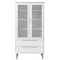 vidaXL Mueble vitrina MOLDE madera maciza de pino blanco 90x35x175 cm vidaXL Mueble vitrina MOLDE madera maciza de pino blanco 90x35x175 cm