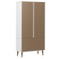 vidaXL Mueble vitrina MOLDE madera maciza de pino blanco 90x35x175 cm vidaXL Mueble vitrina MOLDE madera maciza de pino blanco 90x35x175 cm