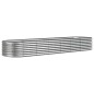 vidaXL Jardinera arriate acero recubrimiento polvo plata 296x80x36 cm vidaXL Jardinera arriate acero recubrimiento polvo plata 296x80x36 cm