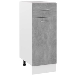 vidaXL Armario bajo cajón madera ingeniería gris hormigón 30x46x81,5cm