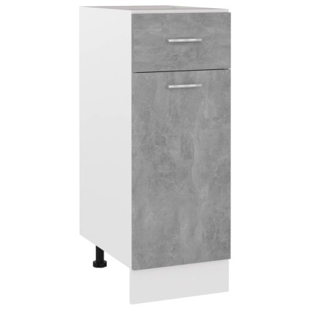vidaXL Armario bajo cajón madera ingeniería gris hormigón 30x46x81,5cm