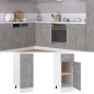 vidaXL Armario bajo cajón madera ingeniería gris hormigón 30x46x81,5cm vidaXL Armario bajo cajón madera ingeniería gris hormigón 30x46x81,5cm