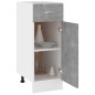 vidaXL Armario bajo cajón madera ingeniería gris hormigón 30x46x81,5cm vidaXL Armario bajo cajón madera ingeniería gris hormigón 30x46x81,5cm