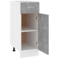 vidaXL Armario bajo cajón madera ingeniería gris hormigón 30x46x81,5cm vidaXL Armario bajo cajón madera ingeniería gris hormigón 30x46x81,5cm