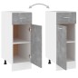 vidaXL Armario bajo cajón madera ingeniería gris hormigón 30x46x81,5cm vidaXL Armario bajo cajón madera ingeniería gris hormigón 30x46x81,5cm