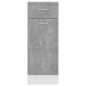 vidaXL Armario bajo cajón madera ingeniería gris hormigón 30x46x81,5cm vidaXL Armario bajo cajón madera ingeniería gris hormigón 30x46x81,5cm